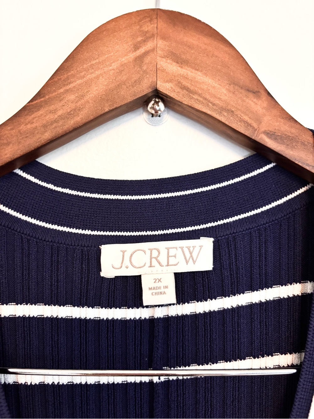 J. Crew Navy and White Striped Button-Front Maxi Dress - Picture 4 of 5